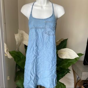 Forever 21 chambray denim Razorback lightweight sundress